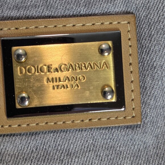 Dolce & Gabbana Womens Jeans Straight 38 (US 2) Grey Girly Italy Mid Rise 30x29 - Picture 11 of 12
